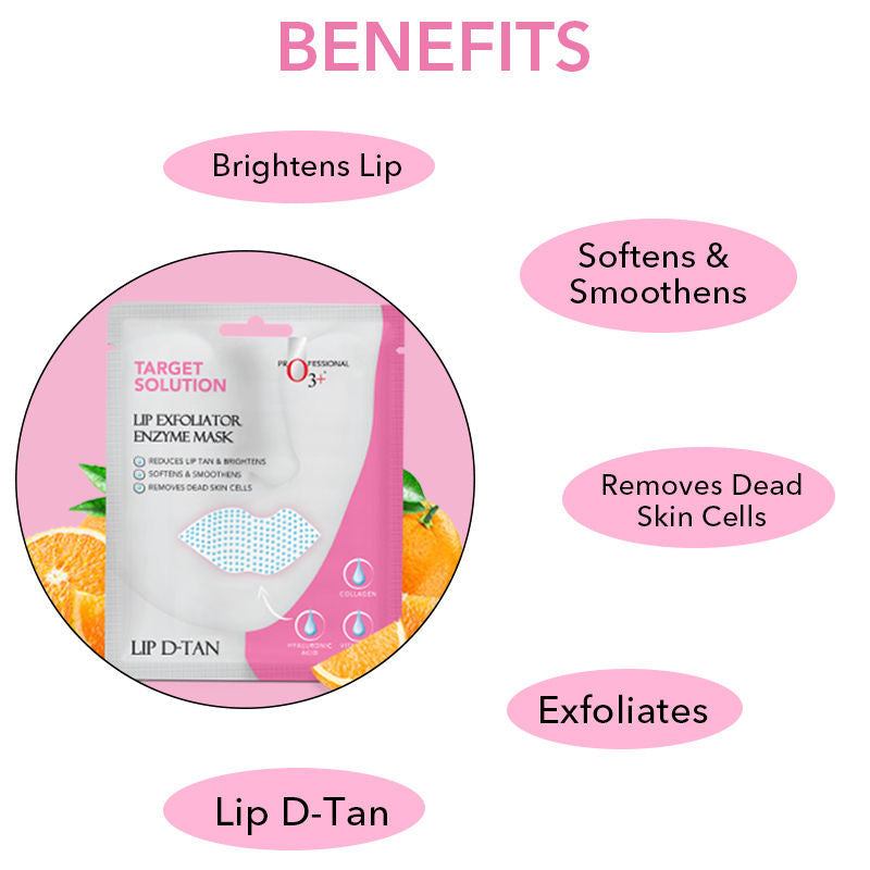 O3+ Lip Exfoliator Enzyme D-Tan Sheet Mask