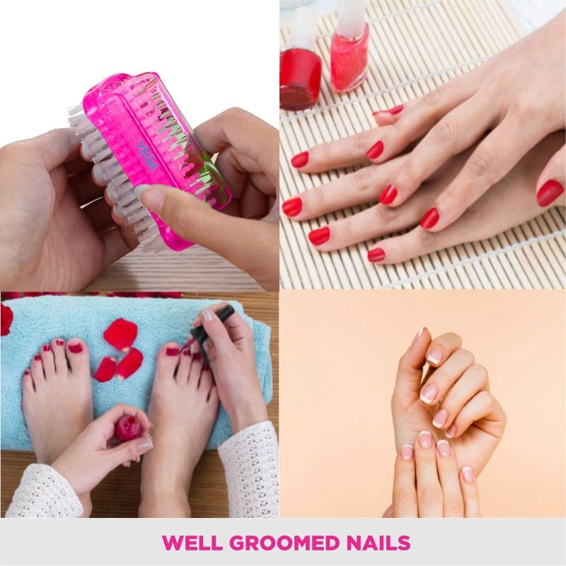 VEGA Dual Surface Nail Brush (NB-02) (Colour May Vary)