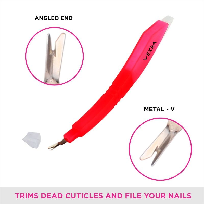 VEGA CTF-01 2 In 1 Cuticle Trimmer & Nail File