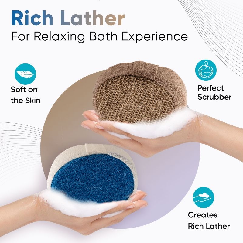 VEGA Bath Sponge Pair BA-3/2 (Color May Vary)