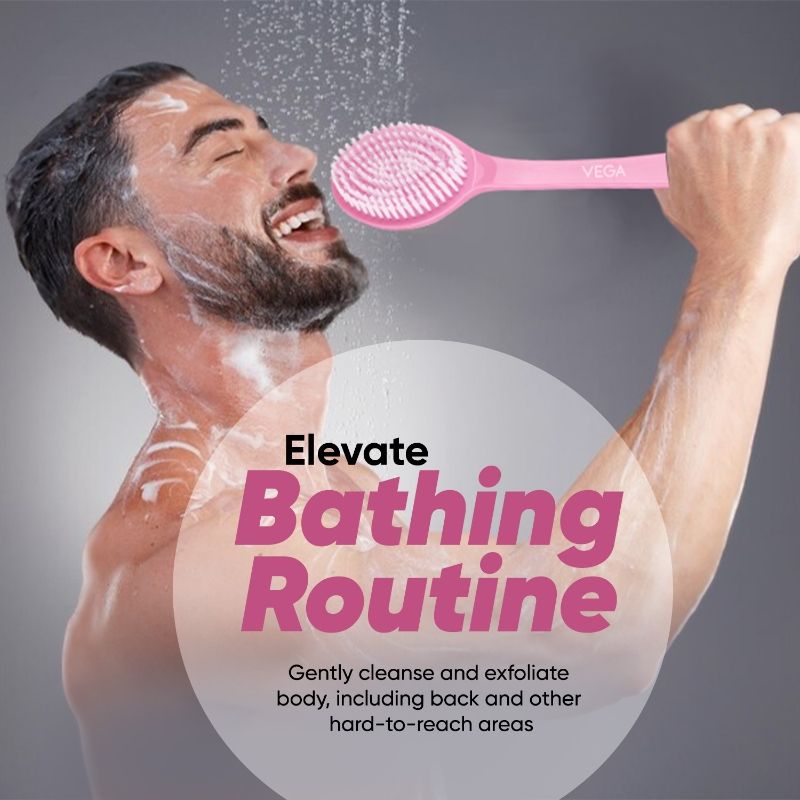 VEGA BA-1/1N Luxury Fine Massager Bath Brush (Color May Vary)