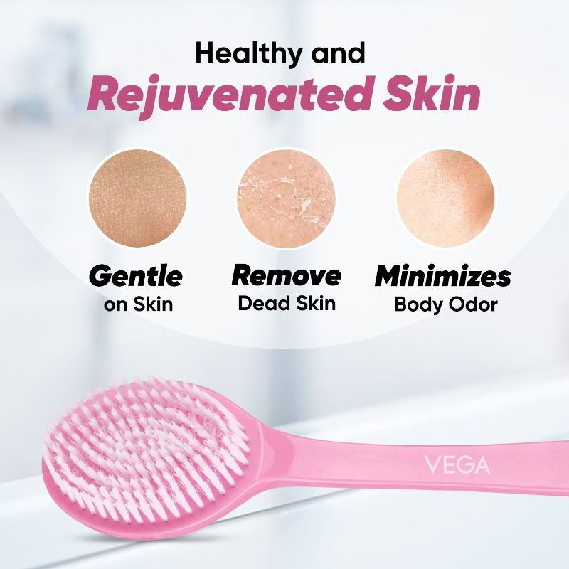 VEGA BA-1/1N Luxury Fine Massager Bath Brush (Color May Vary)