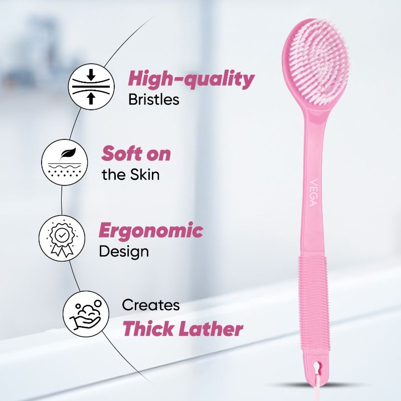 VEGA BA-1/1N Luxury Fine Massager Bath Brush (Color May Vary)