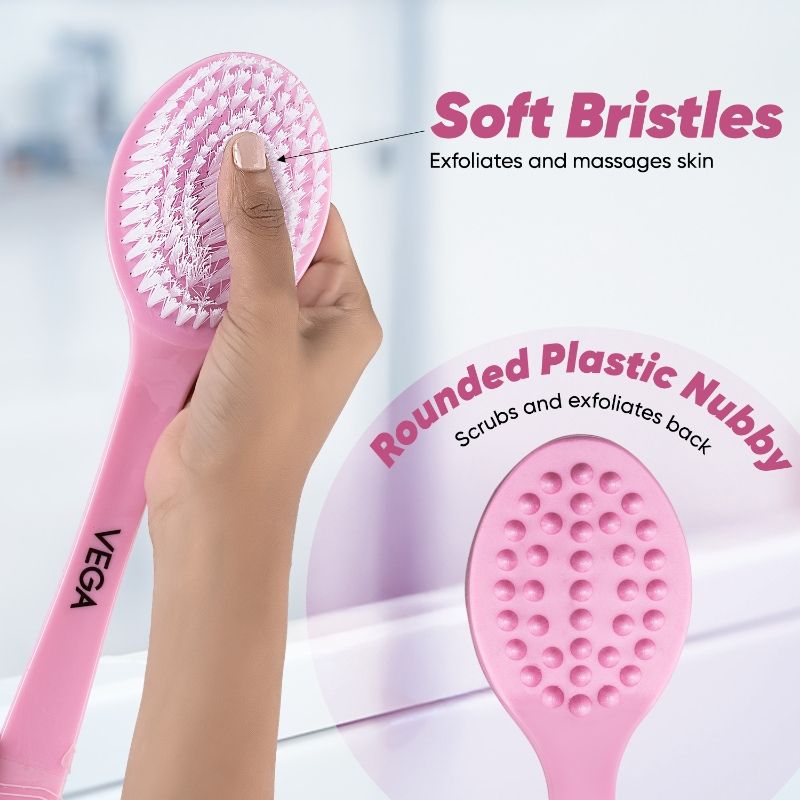 VEGA BA-1/1N Luxury Fine Massager Bath Brush (Color May Vary)
