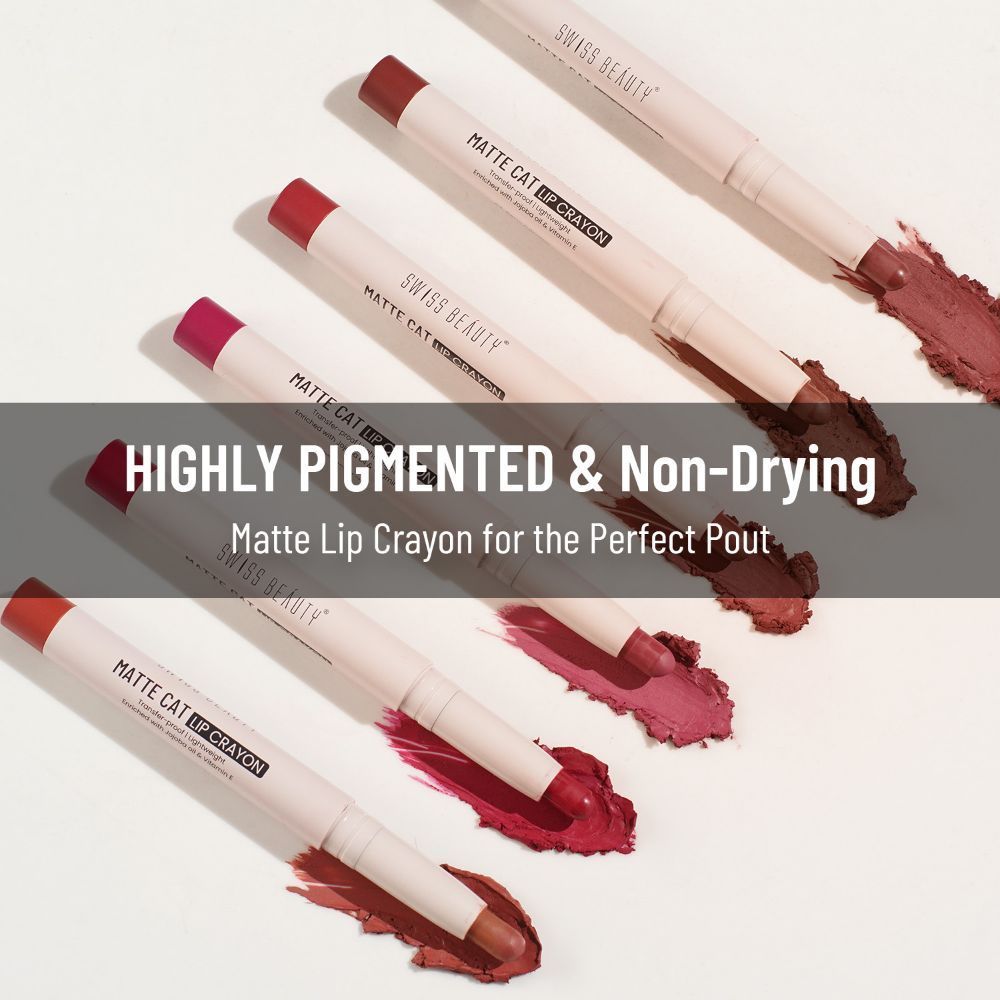 Swiss Beauty Non Transfer Matte Cat Lip Crayon