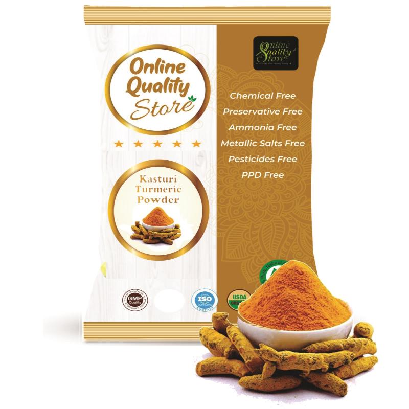 Online Quality Store Kasturi Turmeric Powder, Chandan Powder & Mulethi Powder for Hair & Skin