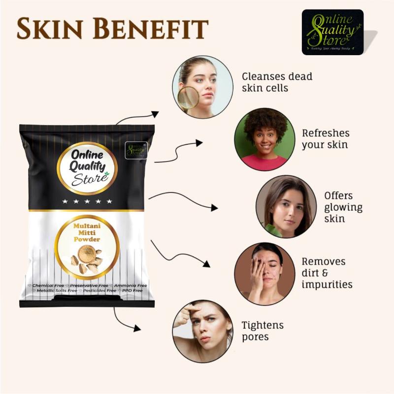 Online Quality Store Pure Multani Mitti Powder For Hair & Skin
