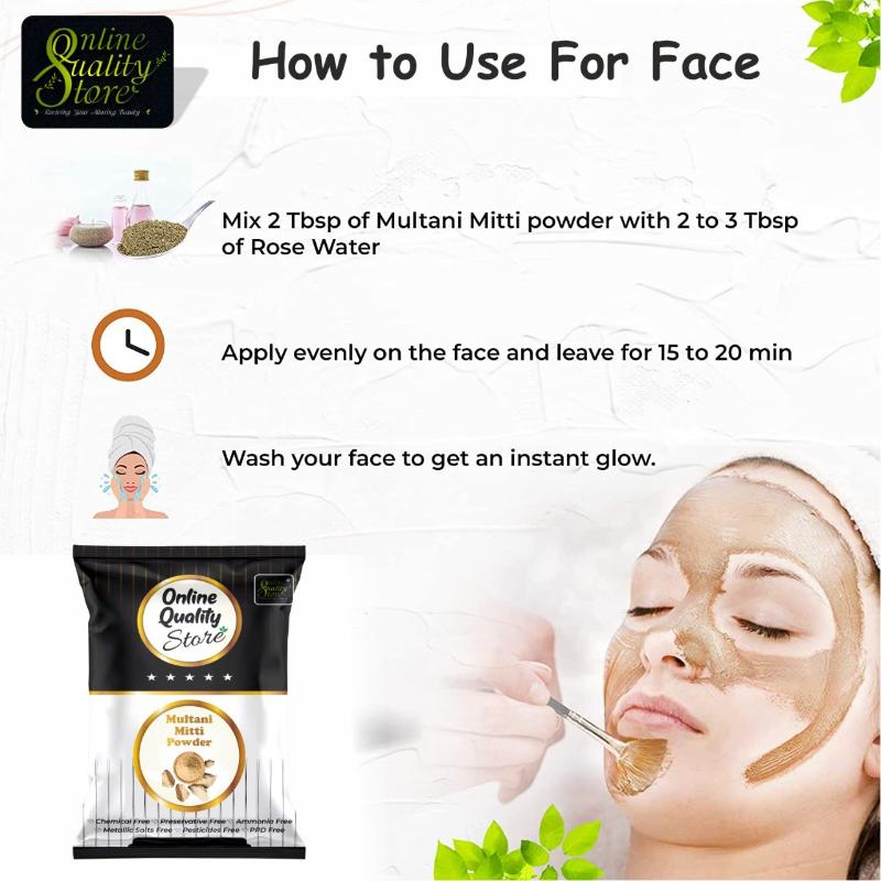 Online Quality Store Pure Multani Mitti Powder For Hair & Skin