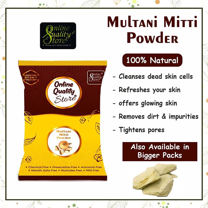 Online Quality Store Pure Multani Mitti Powder & Neem Powder For Hair & Skin