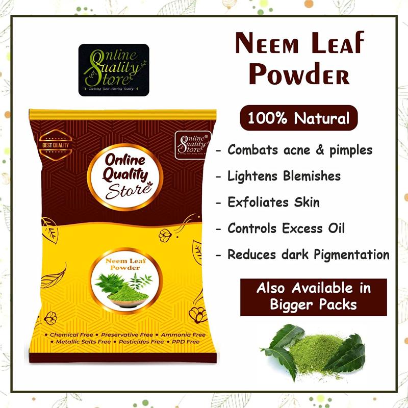 Online Quality Store Pure Multani Mitti Powder & Neem Powder For Hair & Skin