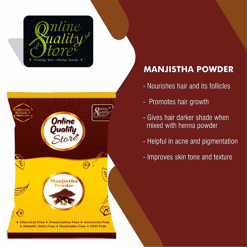 Online Quality Store Manjistha Powder Pure & Natural For Hair & Skin