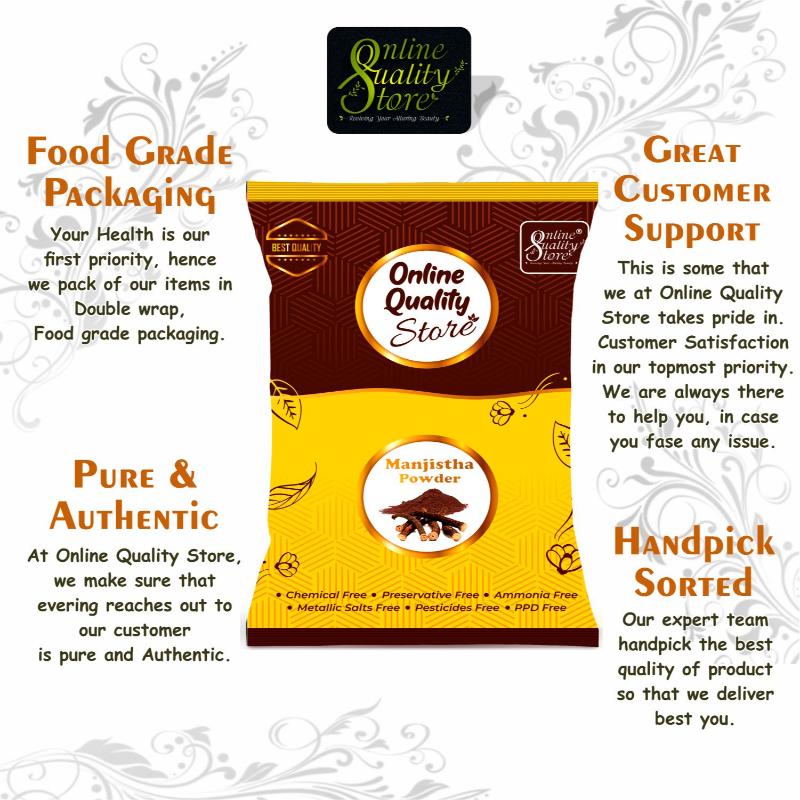 Online Quality Store Manjistha Powder Pure & Natural For Hair & Skin