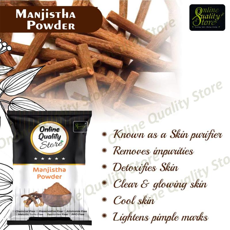 Online Quality Store Organic Manjistha Powder For Hair & Skin Rubia Cordifolia