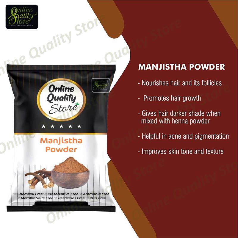 Online Quality Store Organic Manjistha Powder For Hair & Skin Rubia Cordifolia