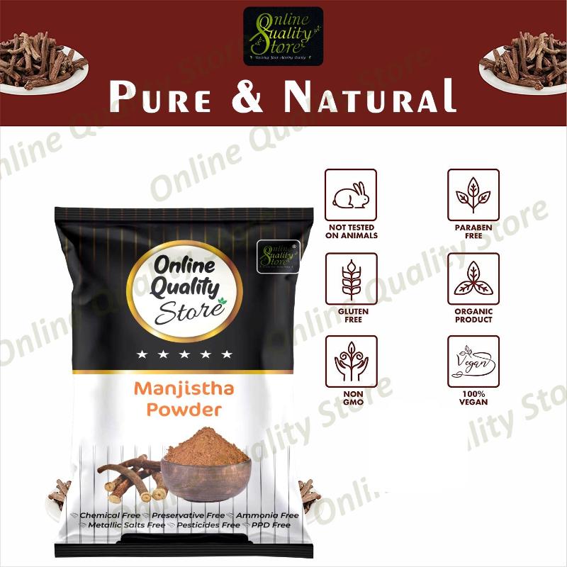 Online Quality Store Organic Manjistha Powder For Hair & Skin Rubia Cordifolia
