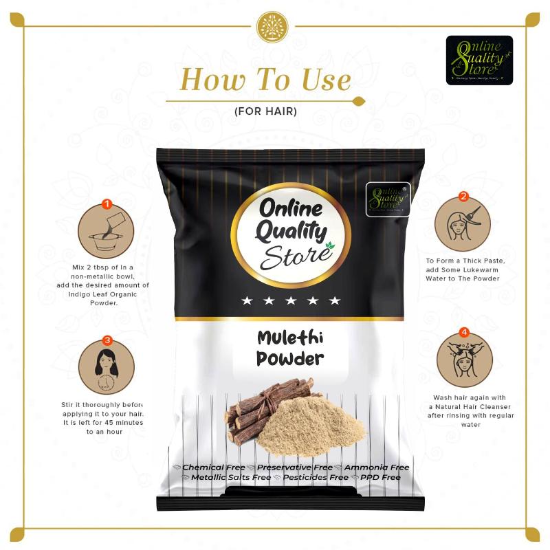 Online Quality Store Lemon Peel, Mulethi Powder & Orange Peel Powder Pure & Natural For Hair & Skin