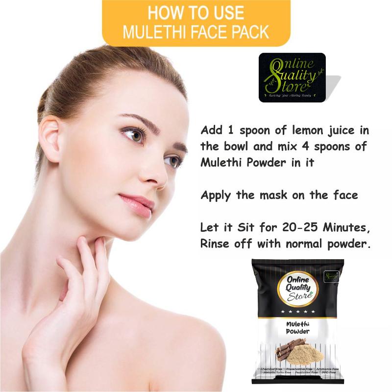 Online Quality Store Lemon Peel, Mulethi Powder & Orange Peel Powder Pure & Natural For Hair & Skin