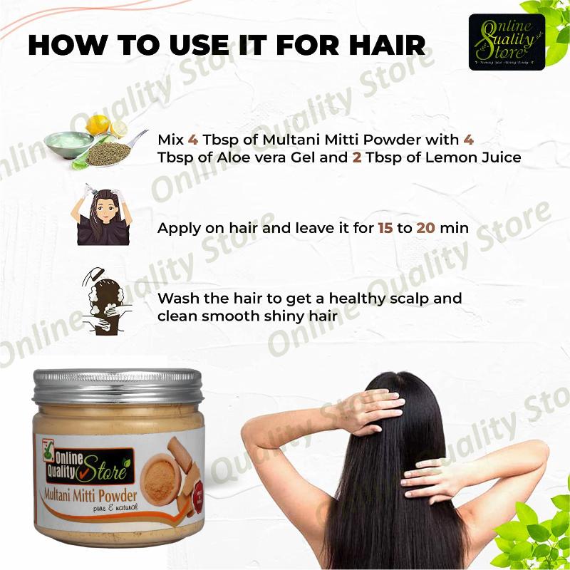 Online Quality Store Multani Mitti Powder Pure & Natural For Hair & Skin