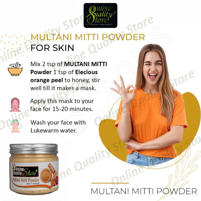 Online Quality Store Multani Mitti Powder Pure & Natural For Hair & Skin