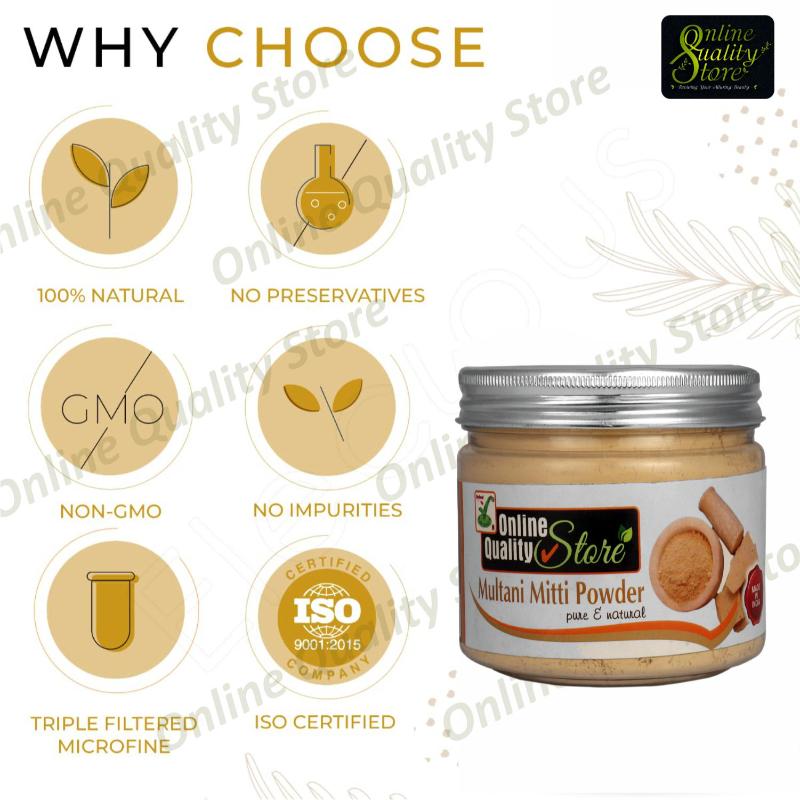 Online Quality Store Multani Mitti Powder Pure & Natural For Hair & Skin