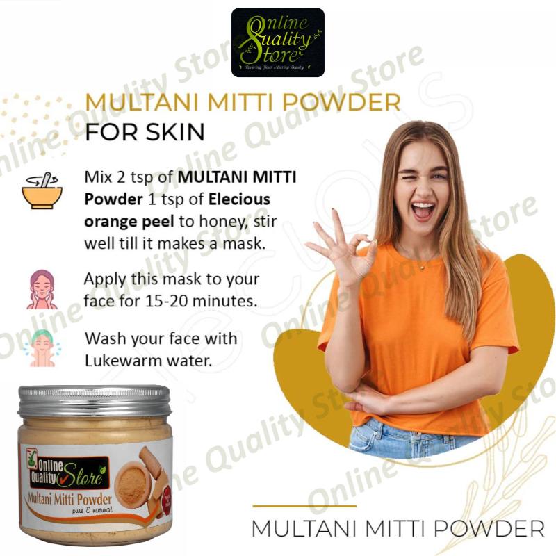 Online Quality Store Chandan Powder + Rose Powder + Multani Mitti Powder For Skin