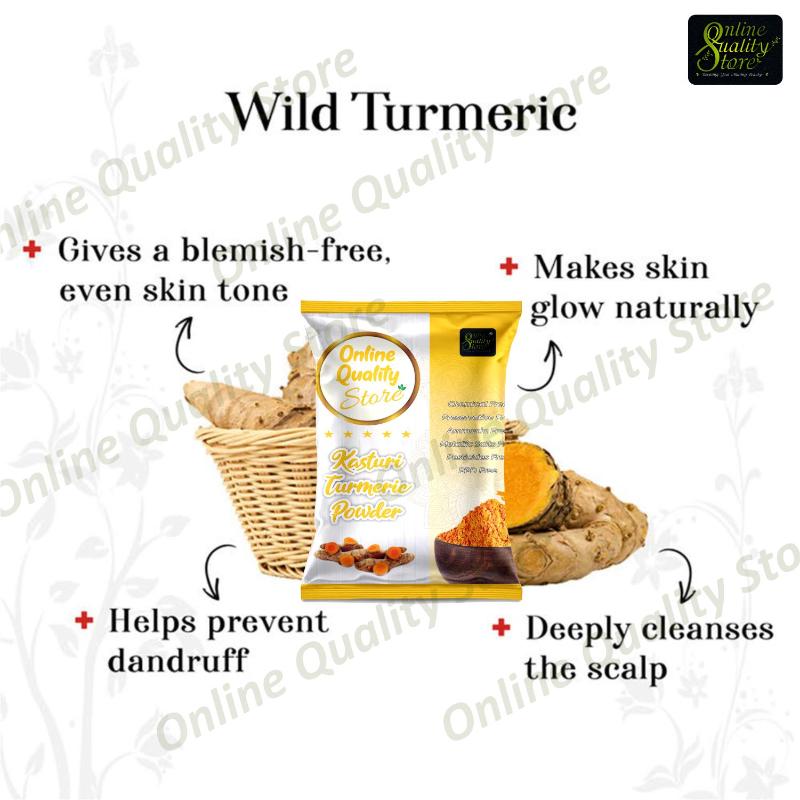 Online Quality Store Kasturi Turmeric Powder + Sandalwood Powder For Skin