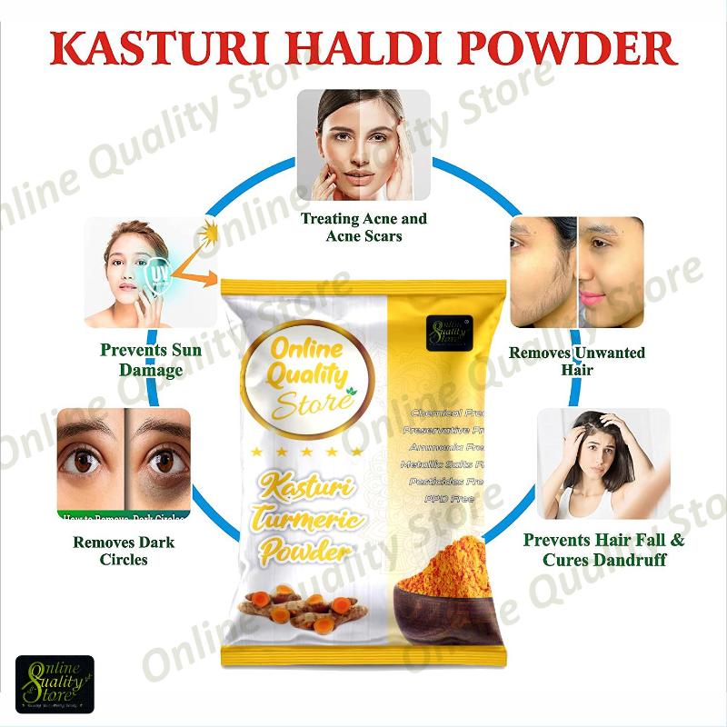 Online Quality Store Kasturi Turmeric Powder + Sandalwood Powder For Skin