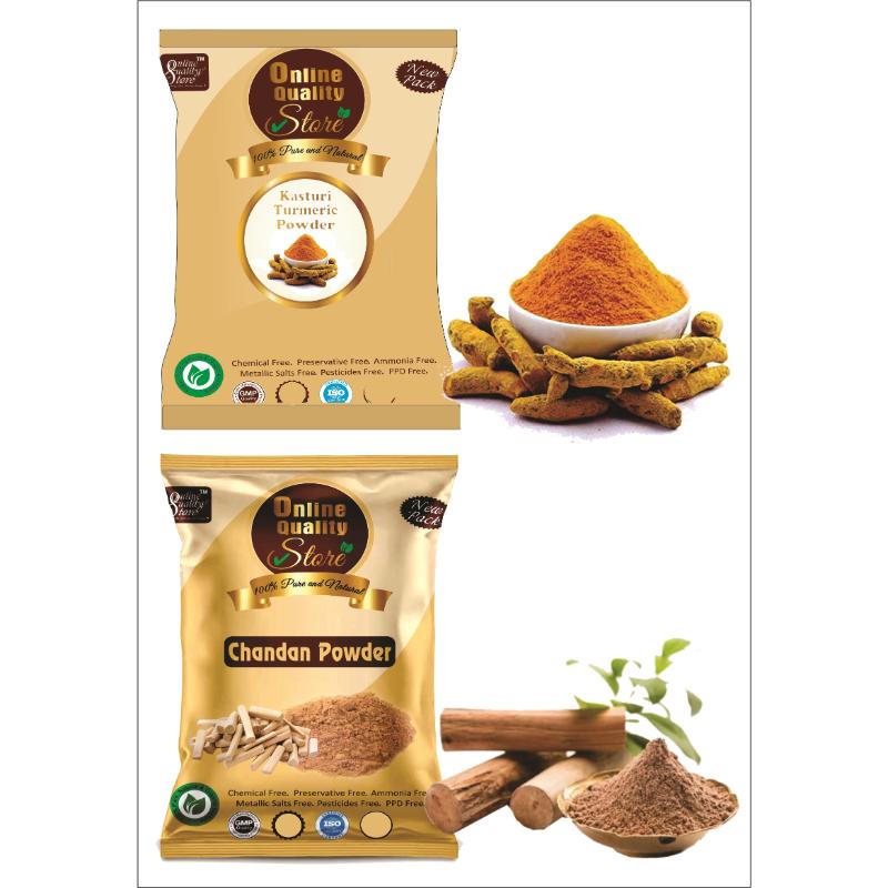 Online Quality Store Kasturi Turmeric Powder And Chandan Powder For Skin