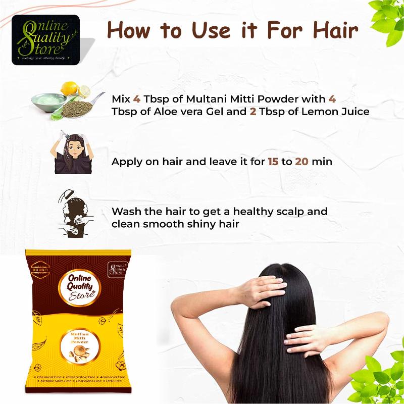 Online Quality Store Chandan Powder + Orange Peel Powder + Multani Mitti Powder For Skin
