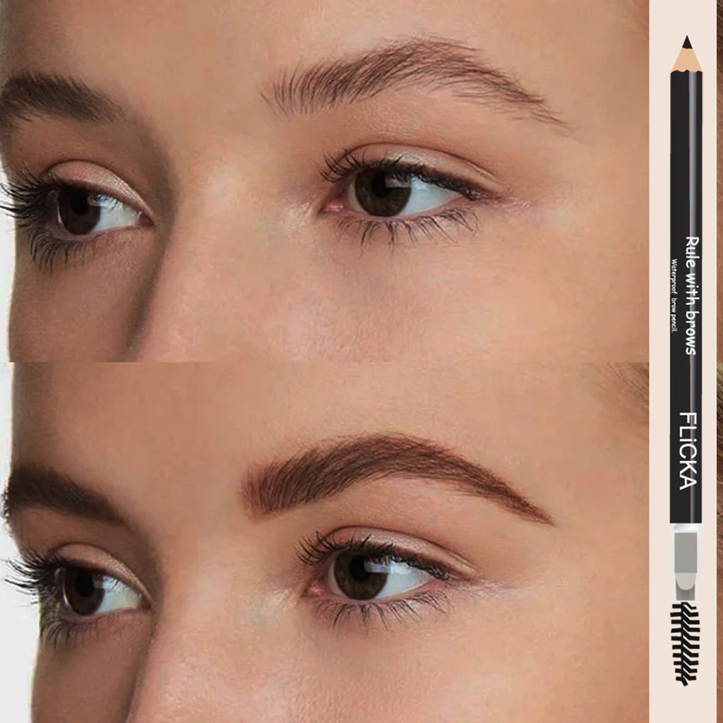 Flicka Rule With Brows Eyebrow Pencil Long Lasting Waterproof & Smudgeproof Buildable Color