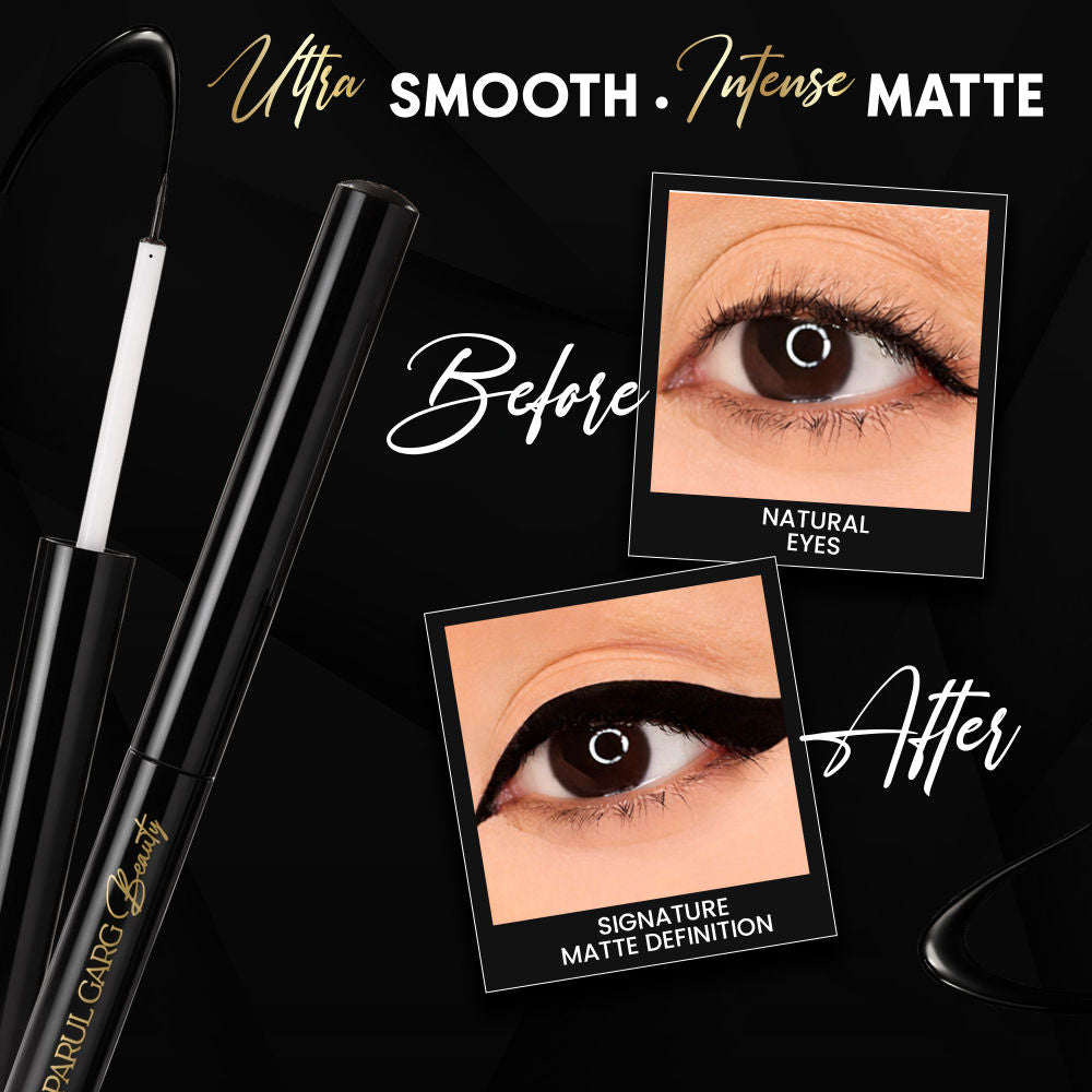 Parul Garg Beauty Black Liquid Eyeliner Smudge-Proof, Water-Resistant, Long-Stay Matte