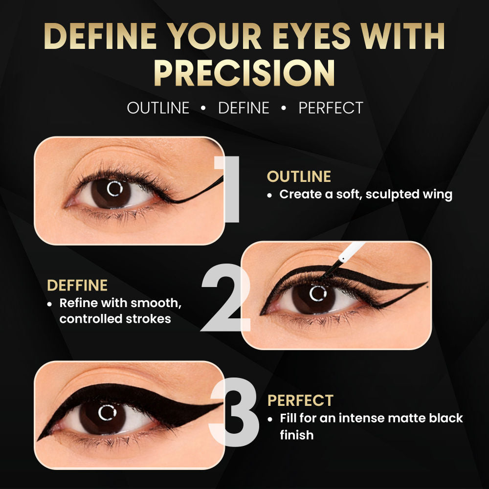 Parul Garg Beauty Black Liquid Eyeliner Smudge-Proof, Water-Resistant, Long-Stay Matte