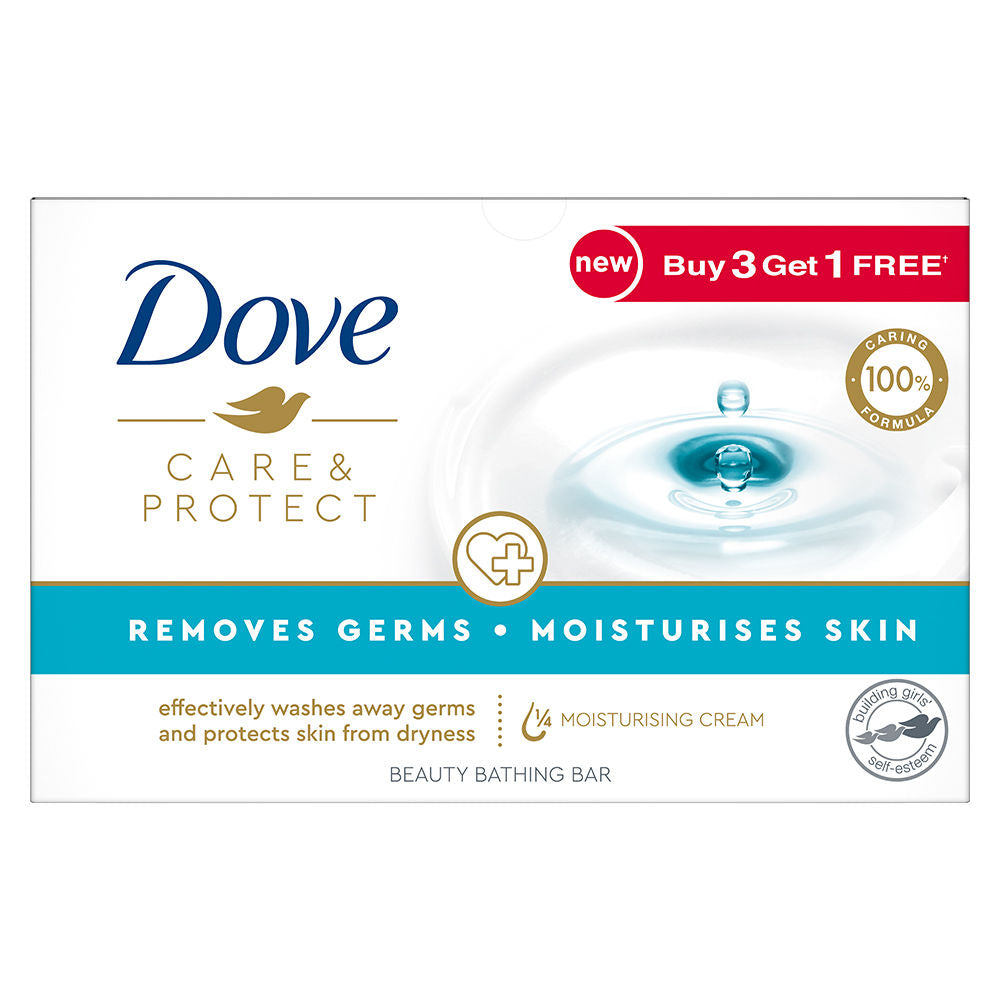 Dove Care & Protect Moisturising Cream Beauty Bathing Bar (Buy 3 Get 1 Free)