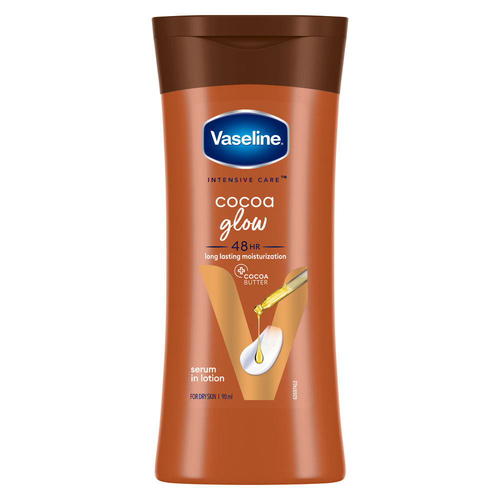 Vaseline Cocoa Glow Serum In Lotion, 600 ml , 100% Pure Cocoa & Shea Butter for Glowing & Soft Skin