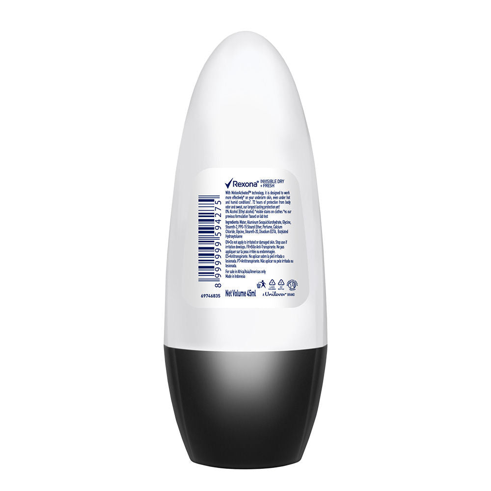 Rexona Invisible Dry + Fresh Roll-On Deodorant For Women