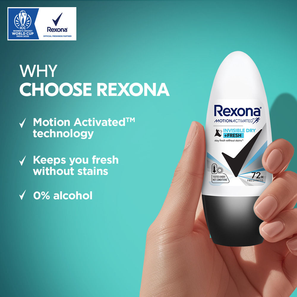 Rexona Invisible Dry + Fresh Roll-On Deodorant For Women