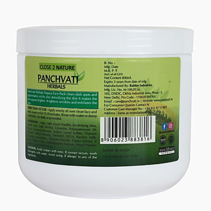 Panchvati Herbals Papaya Face Pack with Vitamin A & C