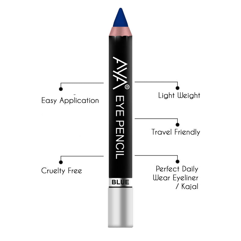 AYA Eye Pencil For Kajal/Eyeliner - Blue