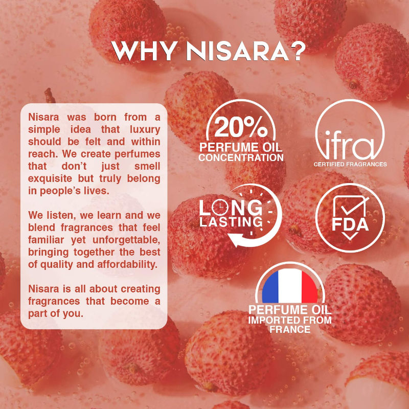 NISARA Exotic Lychee - Perfume For Women,Eau De Parfum,Long Lasting Fruity & Floral Fragrance