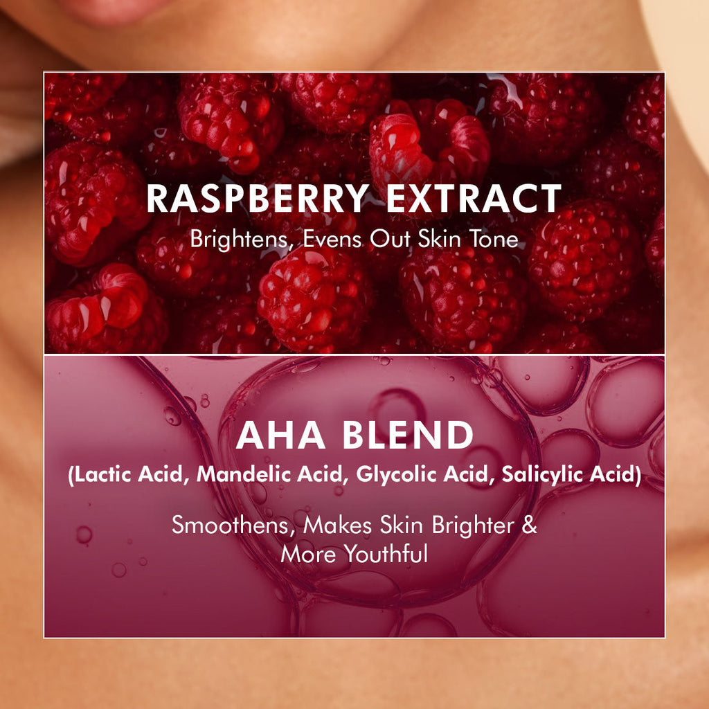 Mcaffeine Brightening Raspberry Rush Body Scrub Removes Tan & Brightens Skin