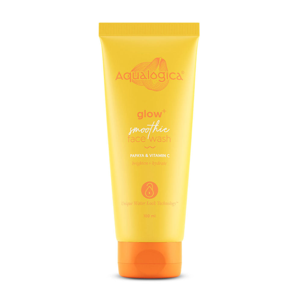 Aqualogica Glow+ Smoothie Face Wash with Papaya & Vitamin C , Hydrates & Gently Cleanses