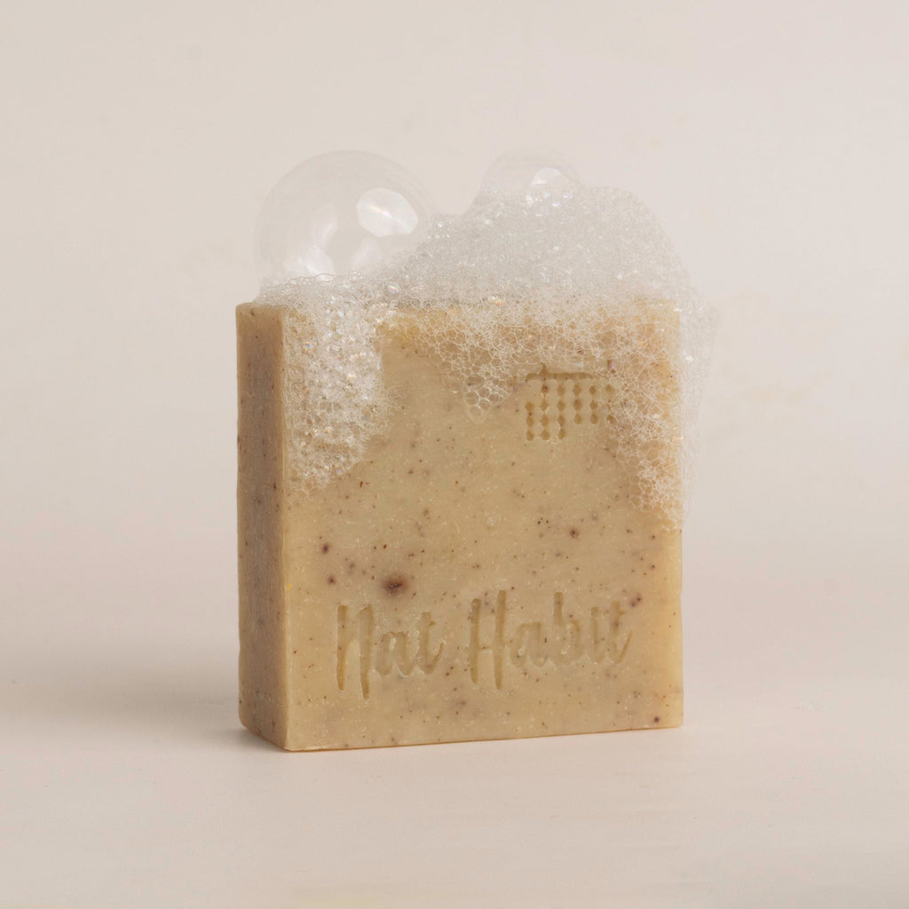 Nat Habit Ayurvedic Cold Process Apricot Butter Bath Soap - Vit C, Whitening, Nourishing & Handmade