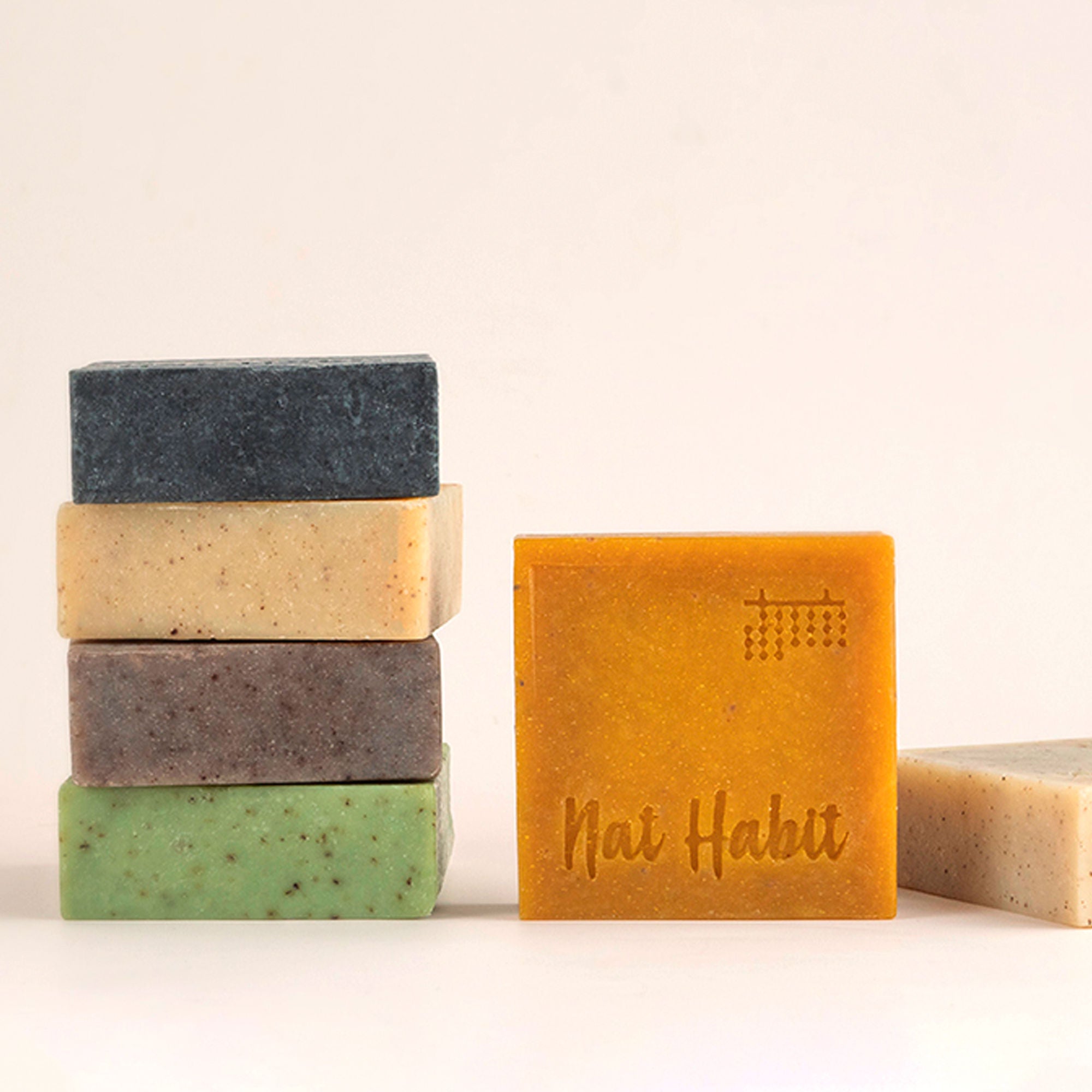 Nat Habit Ayurvedic Cold Process Apricot Butter Bath Soap - Vit C, Whitening, Nourishing & Handmade