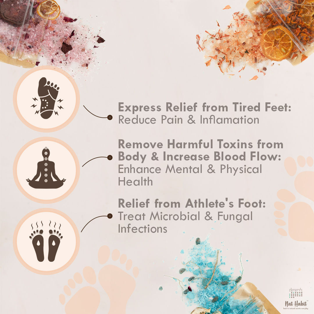 Nat Habit Cinnamon Therapeutic Foot Salt with Marigold & Orange, Foot Soak, Bath Salt, Pain Relief