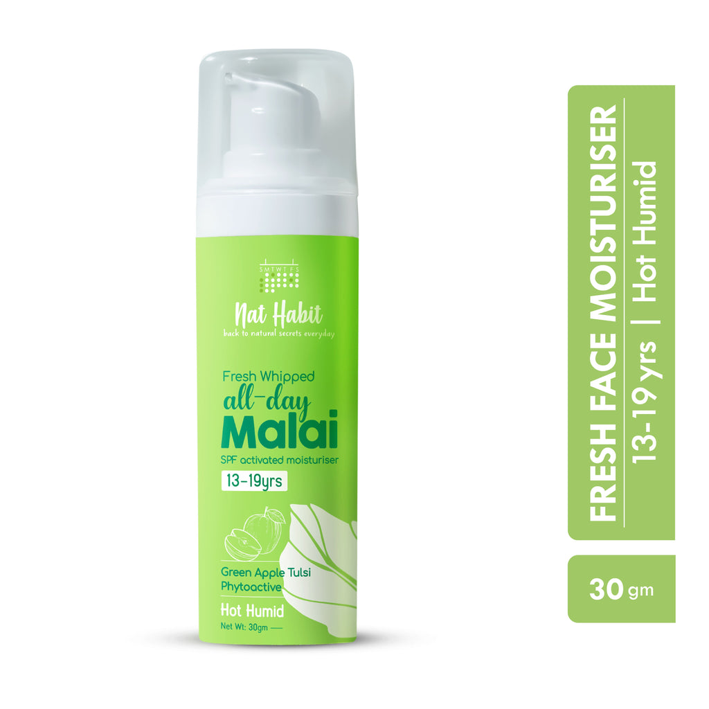 Nat Habit Green Apple Tulsi Light Moisturizer, Face Moisturizer For Combination Skin With Vit C