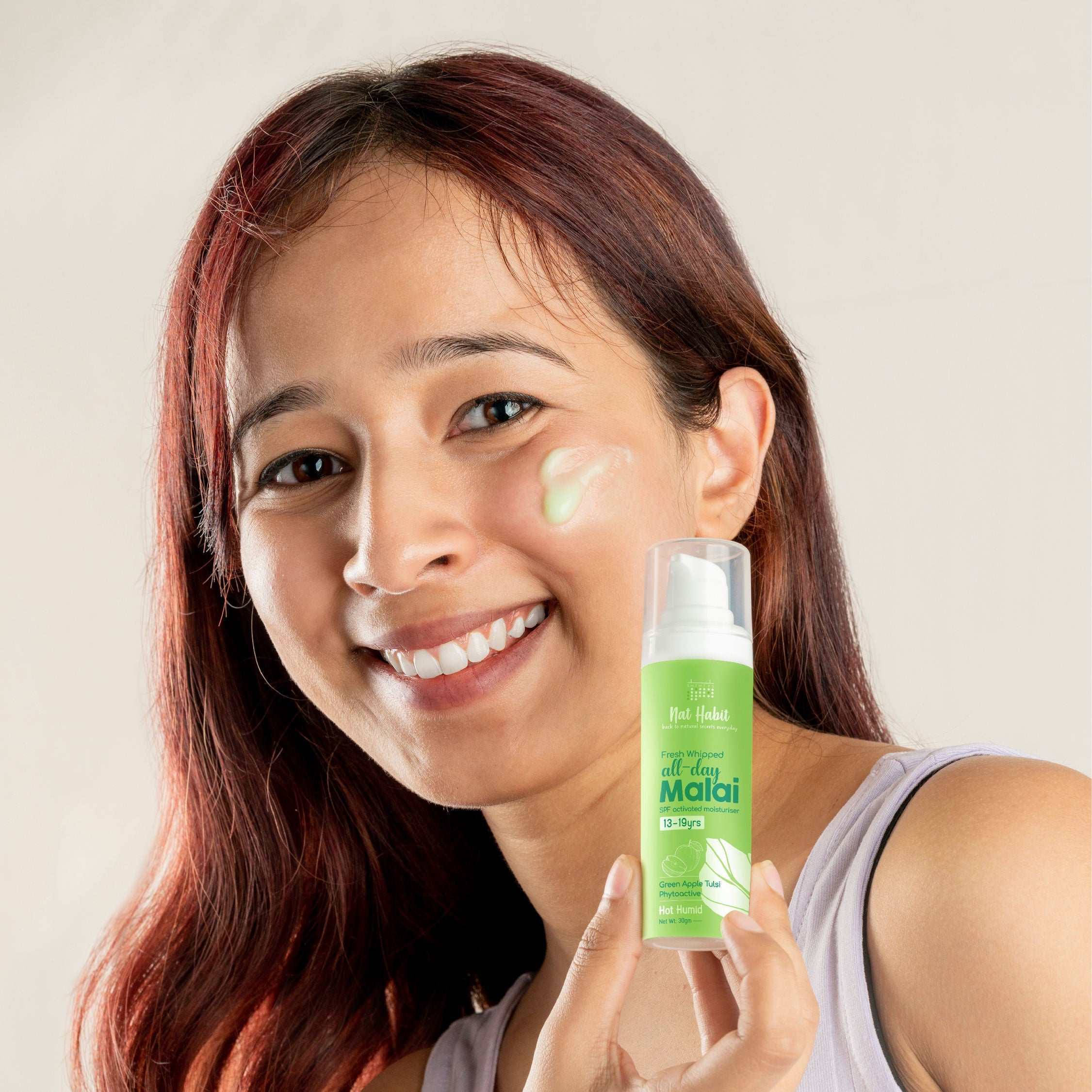 Nat Habit Green Apple Tulsi Light Moisturizer, Face Moisturizer For Combination Skin With Vit C