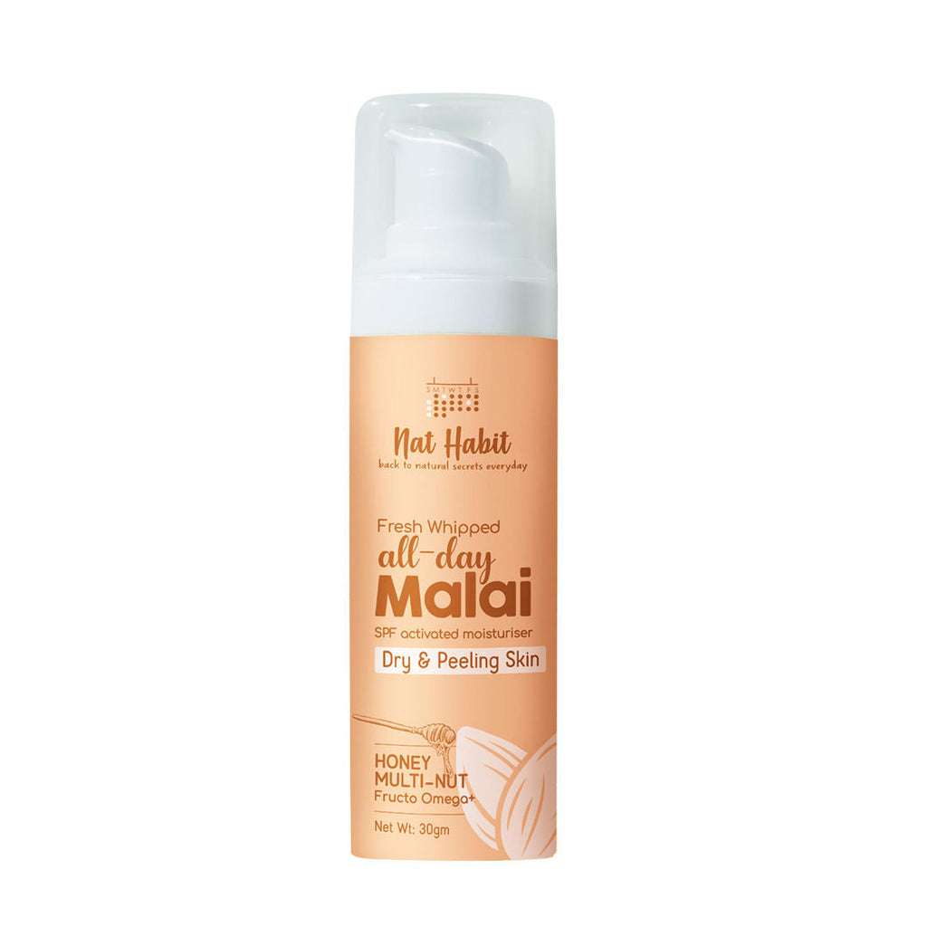Nat Habit Honey Multi-Nut Face Moisturizer Malai, Day Cream For Dry Skin & Sensitive Skin