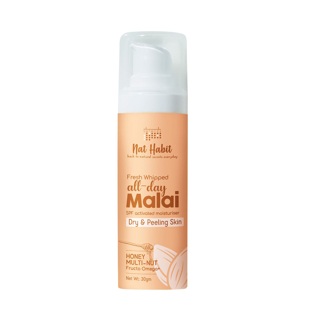 Nat Habit Honey Multi-Nut Face Moisturizer Malai, Day Cream For Dry Skin & Sensitive Skin