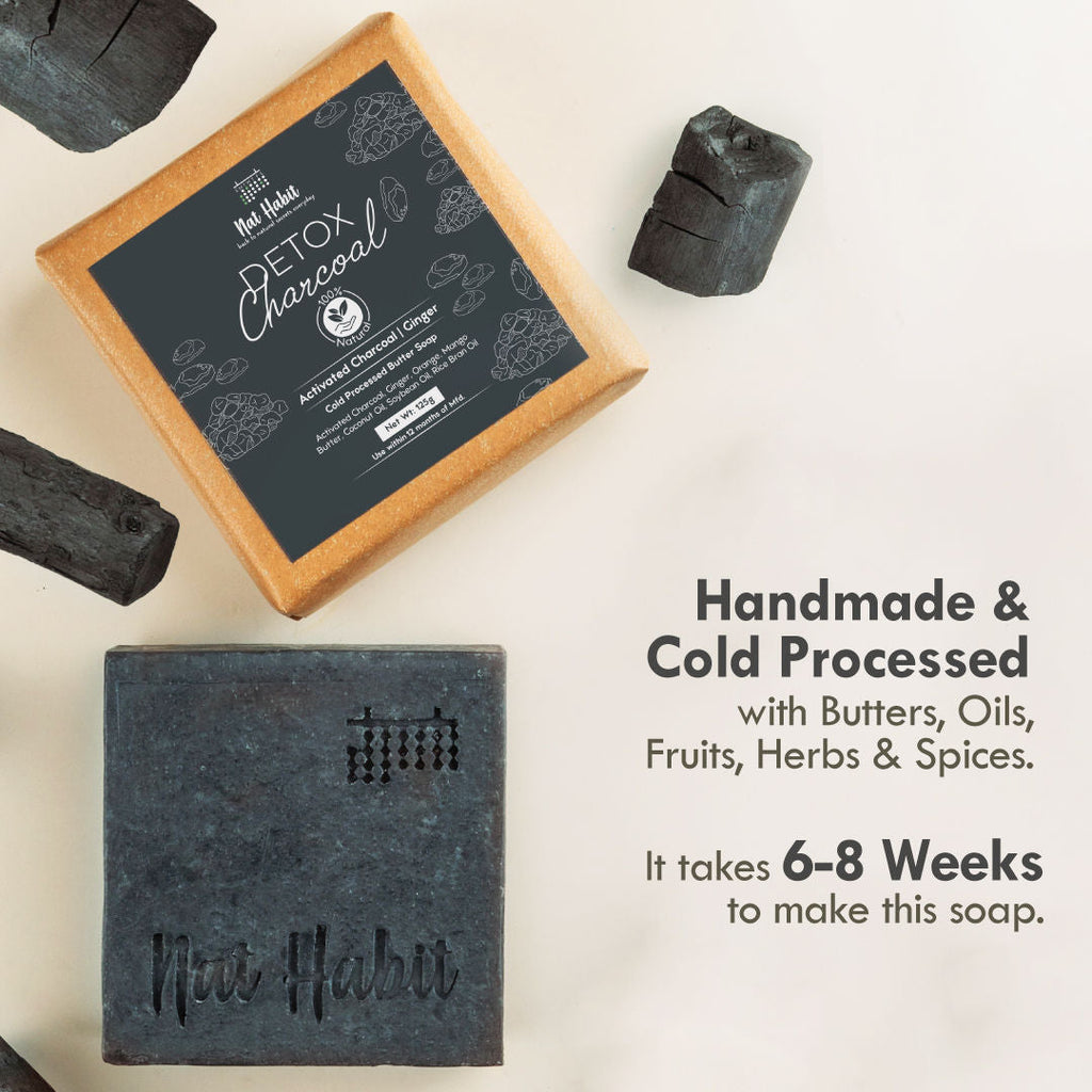 Nat Habit Fresh Activated Charcoal & Sandalwood Soaps