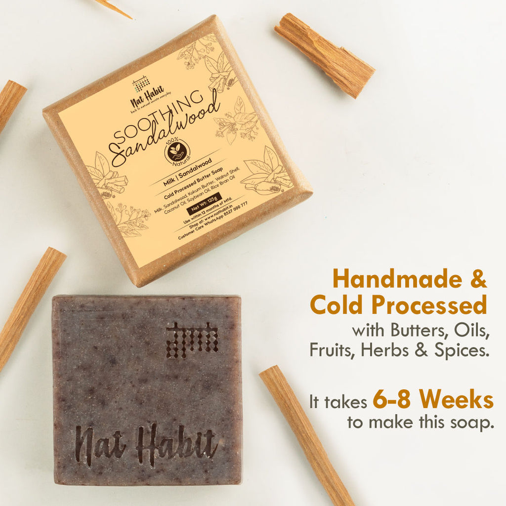 Nat Habit Fresh Activated Charcoal & Sandalwood Soaps
